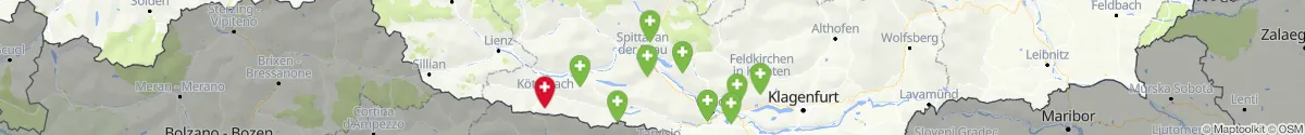 Map view for Pharmacies emergency services nearby Winklern (Spittal an der Drau, Kärnten)